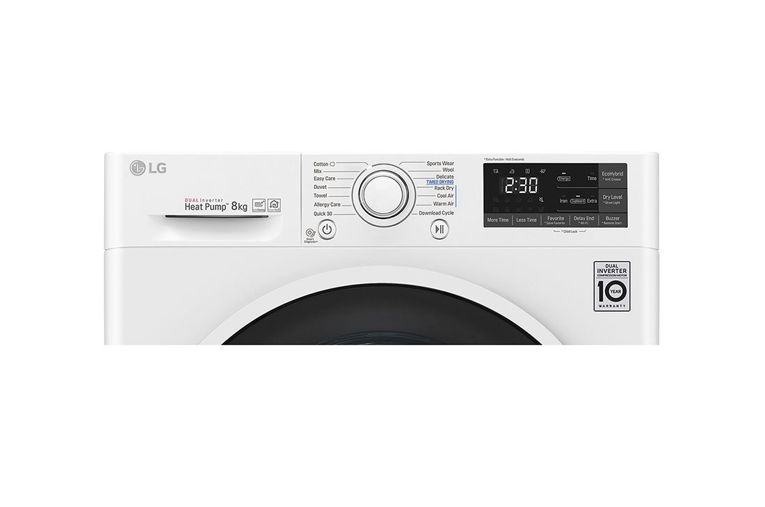 LG 8 kg, Eco Hybrid™ DUAL inverter toplotna pumpa za sušenje, kondenzator sa automatskim čišćenjem, ThinQ™, WiFi funkcija, RC80U2AV4Q, thumbnail 5
