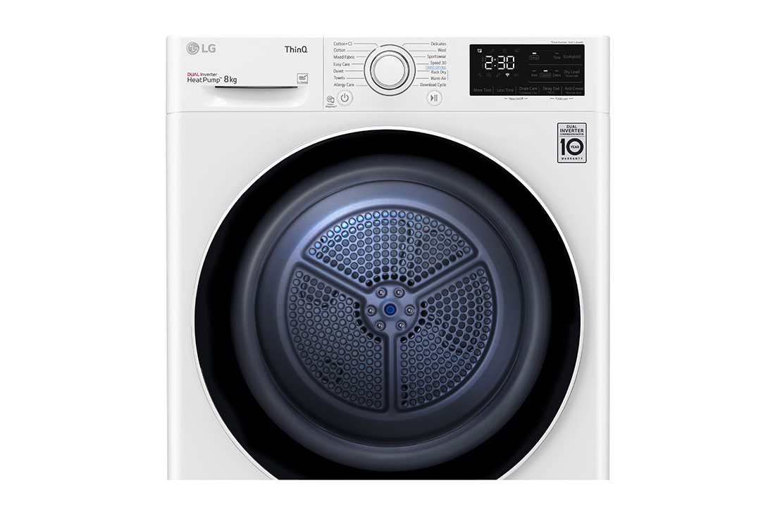 LG 8 kg, Eco Hybrid™ DUAL inverter toplotna pumpa za sušenje, kondenzator sa automatskim čišćenjem, ThinQ™, WiFi funkcija, RH80V3AV6N, RH80V3AV6N, thumbnail 5
