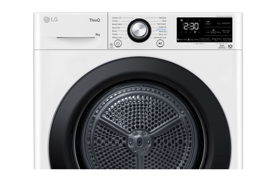 LG 8 kg, Eco Hybrid™ DUAL inverter toplotna pumpa za sušenje, kondenzator sa automatskim čišćenjem, ThinQ™ WiFi funkcija, RH80V3AVBN, RH80V3AVBN, thumbnail 6