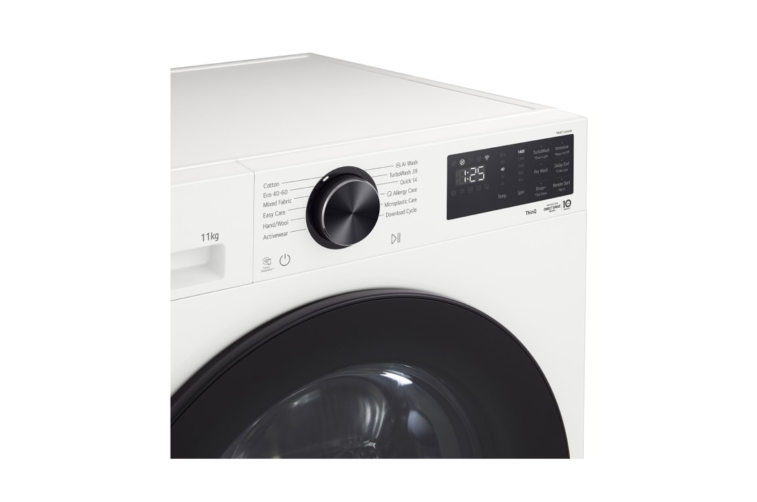 LG 11 kg, max. 1400 obrtaja/min., Mašina za pranje veša sa parom, AI DD™ tehnologija, TurboWash™360, WiFi Funkcija, Mašina za pranje veša sa parom - F4X5011TWB, F4X5011TWB, thumbnail 4