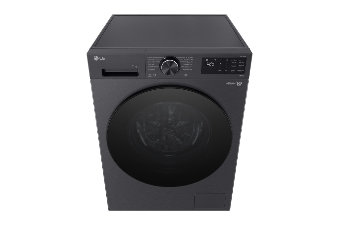 LG 11 kg, max. 1400 obrtaja/min., Mašina za pranje veša sa parom, AI DD™ tehnologija, TurboWash™360, WiFi Funkcija, 11 kg, max. 1400 obrtaja/min., Mašina za pranje veša sa parom, AI DD™ tehnologija, TurboWash™360, WiFi Funkcija, F4X5011TBB, thumbnail 3