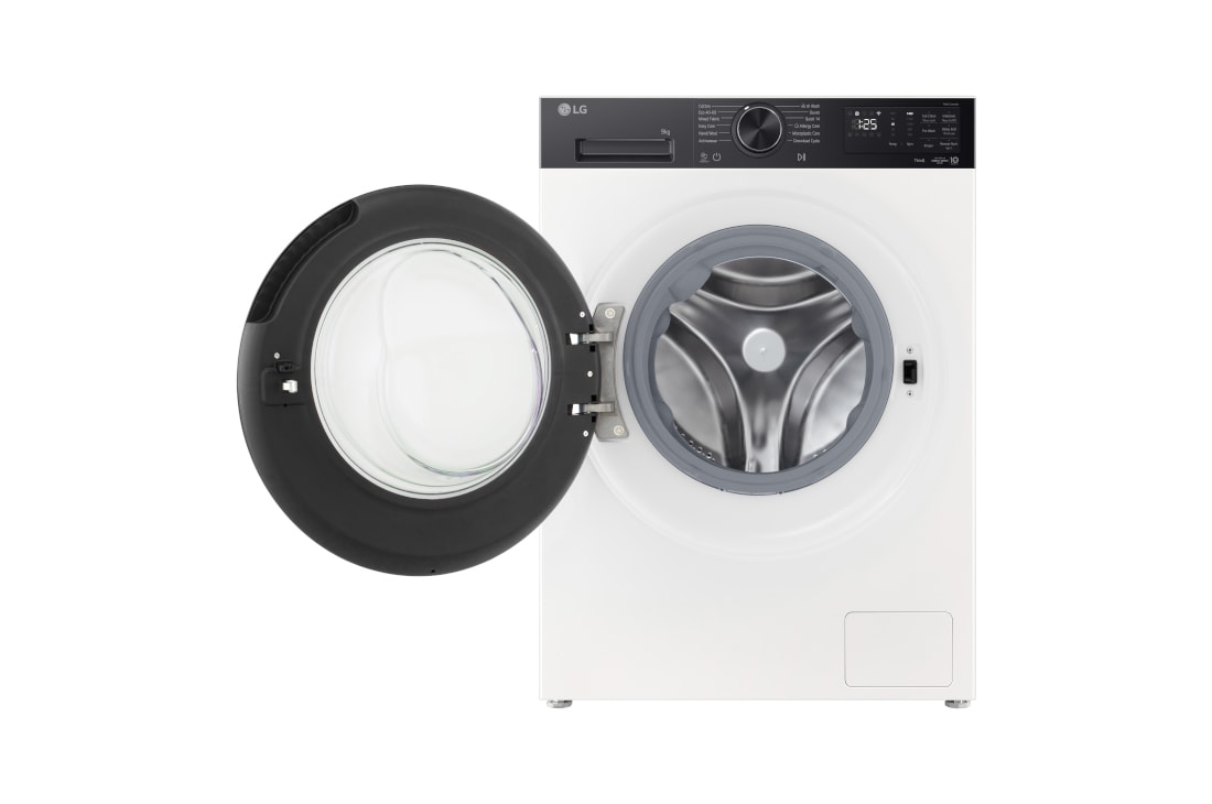 LG 9 kg, max. 1400 obrtaja/min., Mašina za pranje veša sa parom, AI DD™ tehnologija, WiFi Funkcija	, Pogled na LG mašinu za pranje veša sa prednje strane F4X5N09NHK, F4X5N09NHK, thumbnail 2