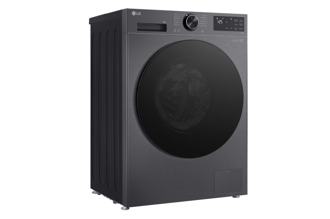 LG 9kg, max. 1200 obrtaja/min., Mašina za pranje veša sa parom, AI DD™ tehnologija, TurboWash™360, WiFi Funkcija, Slim dubina, Pogled na LG mašinu za pranje veša sa prednje strane F2X50S9TBB, F2X50S9TBB, thumbnail 6