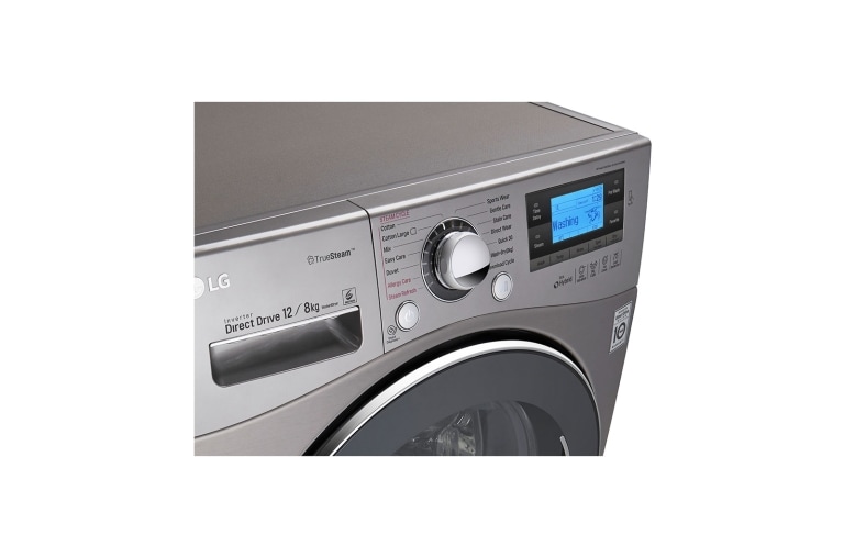 LG Ekstra veliki kapacitet u standardnim dimenzijama, 12/8kg kapacitet pranja/sušenja, ECO hibrid mašina sa parom za pranje i sušenje veša, FH695BDH6N, thumbnail 8