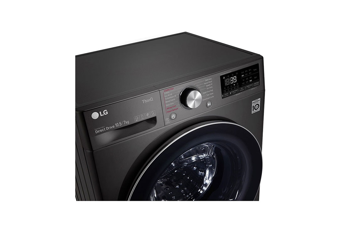 LG 10,5/7 kg, max. 1400 obrtaja/min., Eco Hybrid™, Kombinovana mašina za pranje veša sa parom, TurboWash™360, AI DD™ tehnologija, WiFi funkcija, F4DV710S2SE, F4DV710S2SE, thumbnail 7