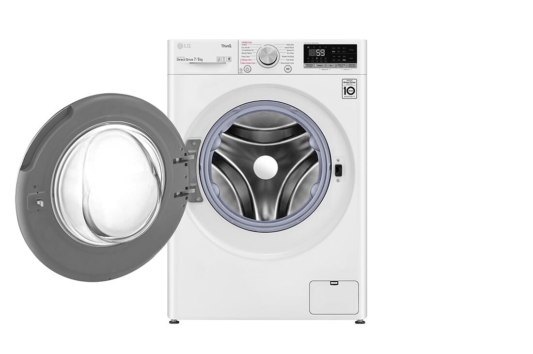 LG 7/5 kg, max. 1400 obrtaja/min., Kombinovana mašina za pranje veša sa parom, TurboWash™,  AI DD™ tehnologija, WiFi funkcija, Slim dubina, F2DV5S7S0E, thumbnail 2