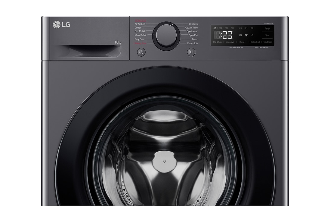 LG 10 kg, max. 1400 obrtaja/min., Mašina za pranje veša sa parom, AI DD™ tehnologija, Prikaz display-a, F4WR510SBM, thumbnail 5