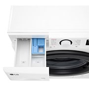 LG 10 kg, max. 1400 obrtaja/min., Mašina za pranje veša sa parom, AI DD™ tehnologija, top view with detergent draw open , F4WR510SBW, thumbnail 7