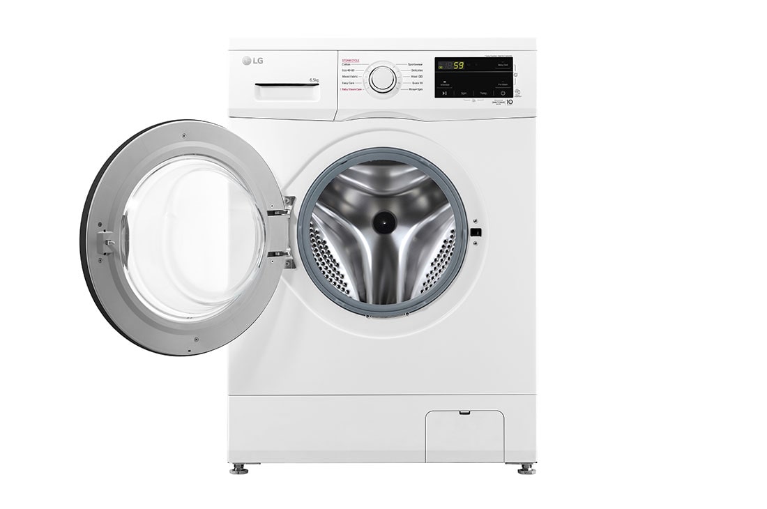 LG 6.5 kg, max. 1200 obrtaja/min., Mašina za pranje veša sa parom, Slim dubina, Pogled spreda sa otvorenim vratima, F2J3WS6WE, thumbnail 2