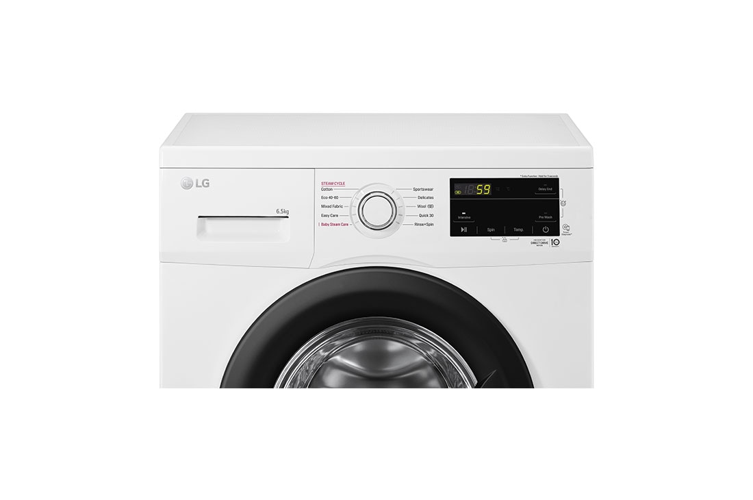 LG 6.5 kg, max. 1200 obrtaja/min., Mašina za pranje veša sa parom, Slim dubina, Pogled odozgo spreda, F2J3WS6WE, thumbnail 4