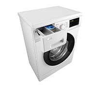 LG 6.5 kg, max. 1200 obrtaja/min., Mašina za pranje veša sa parom, Slim dubina, Pogled odozgo u perspektivi sa otvorenim otvorom za deterdžent, F2J3WS6WE, thumbnail 8