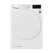 LG 8 kg, Eco Hybrid™ DUAL inverter toplotna pumpa za sušenje, kondenzator sa automatskim čišćenjem, ThinQ™ WiFi funkcija, Pogled spreda, RH80V3AV0N, thumbnail 1