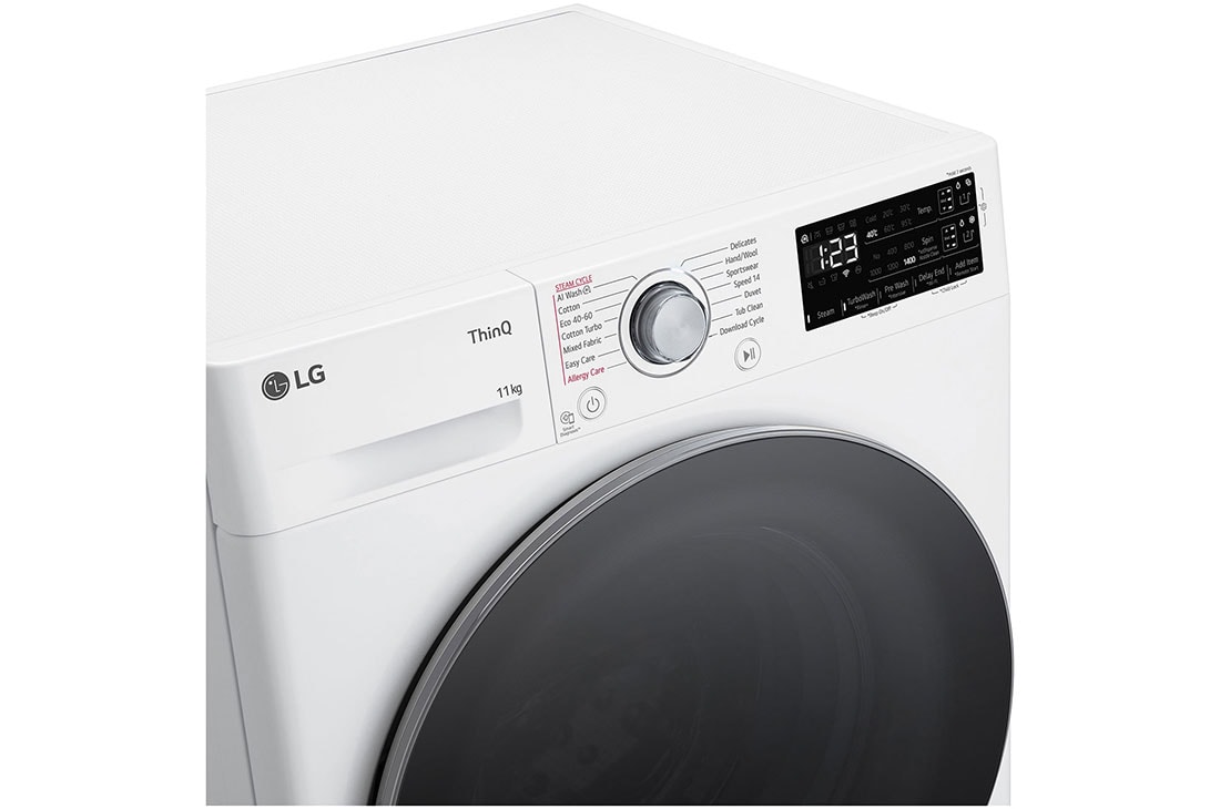 LG 11 kg, max. 1400 obrtaja/min., Mašina za pranje veša sa parom, AI DD™ tehnologija, TurboWash™360, WiFi Funkcija, Pogled na bubanj, F4WR311S1WA, thumbnail 3