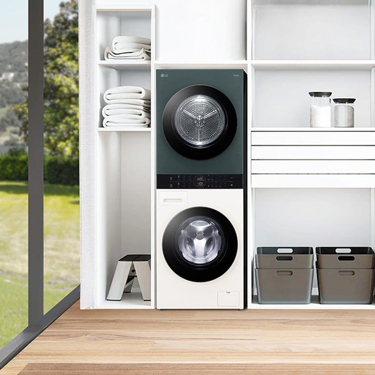 Slika prikazuje WashTower u vešernici.