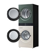 LG WashTower™, 12/10 kg, max. 1400 obrtaja/min., Steam™, TurboWash™360, kondenzator sa automatskim čišćenjem, ThinQ™ WiFi funkcija, WT1210EGF, WT1210EGF, thumbnail 4