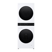 LG WashTower™, 12/10 kg, max. 1400 obrtaja/min., Steam™, TurboWash™360, kondenzator sa automatskim čišćenjem, ThinQ™ WiFi funkcija, front view light off, WT1210WWF, thumbnail 2