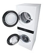 LG WashTower™, 12/10 kg, max. 1400 obrtaja/min., Steam™, TurboWash™360, kondenzator sa automatskim čišćenjem, ThinQ™ WiFi funkcija, top view open, WT1210WWF, thumbnail 10