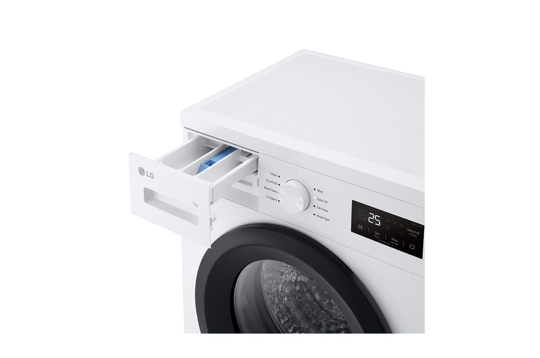 LG 7 kg, 1400 obrtaja/min., Mašina za pranje veša, Pogled na bubanj, F4A10S7NWK, thumbnail 14