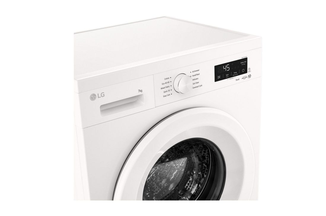 LG 7 kg, max. 1200 obrtaja/min., Mašina za pranje veša sa parom, Pogled sa leve strane, F2X10S7NWH, thumbnail 3