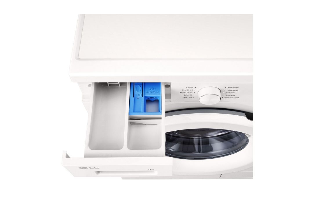 LG 7 kg, max. 1200 obrtaja/min., Mašina za pranje veša sa parom, Pogled iz gornje perspektive, F2X10S7NWH, thumbnail 7