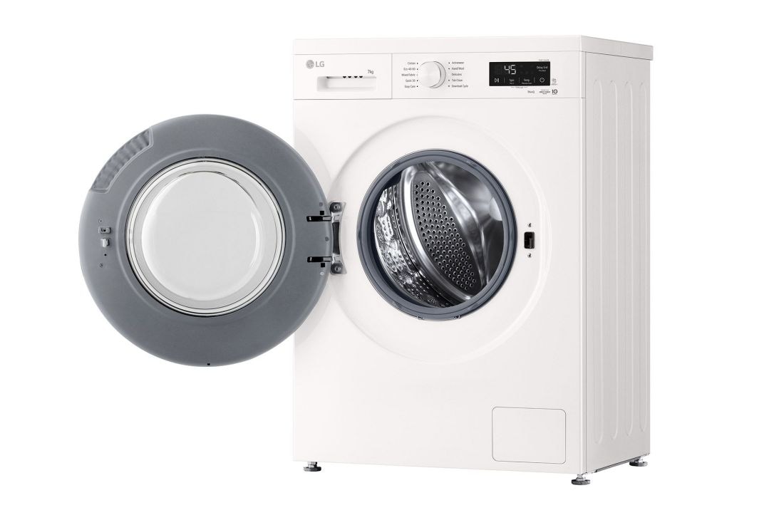 LG 7 kg, max. 1200 obrtaja/min., Mašina za pranje veša sa parom, Pogled sa desne strane, F2X10S7NWH, thumbnail 9