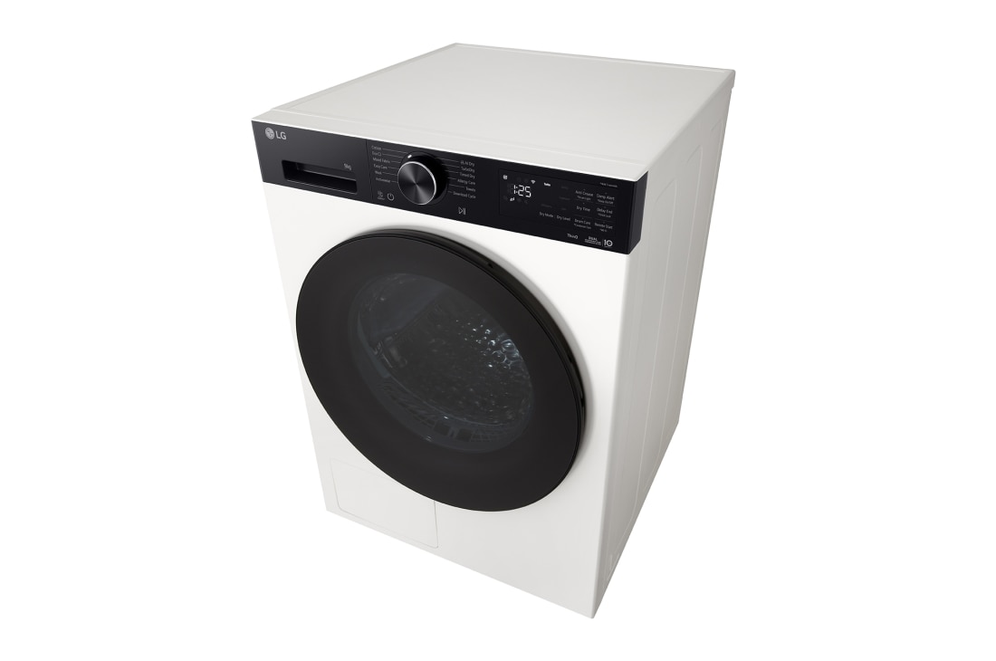 LG 9 kg, Eco Hybrid™ DUAL inverter toplotna pumpa za sušenje, kondenzator sa automatskim čišćenjem, ThinQ™ WiFi funkcija, Pogled sa leve perspektive, RHX5009THB, thumbnail 11