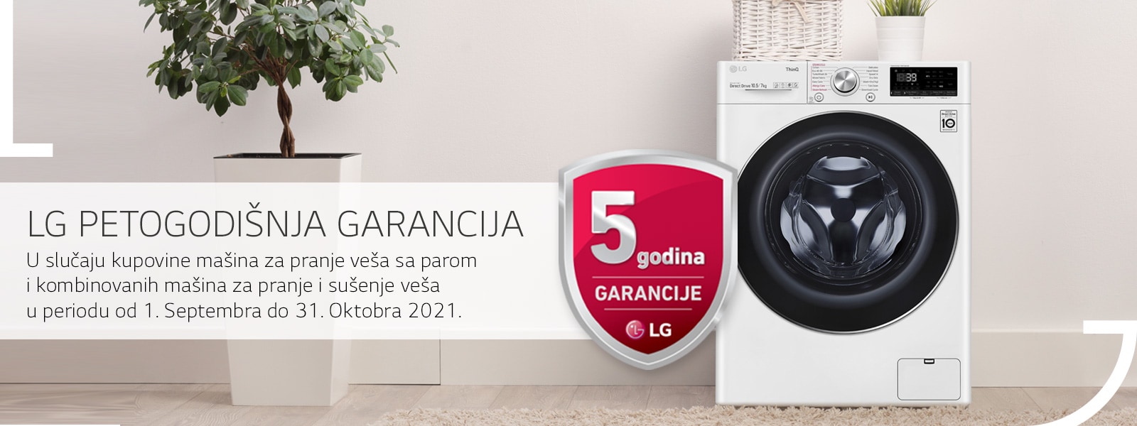 LG Ves masine 5 godina bez brige 2021