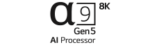 Logotip a9 gen5 8K AI Processor