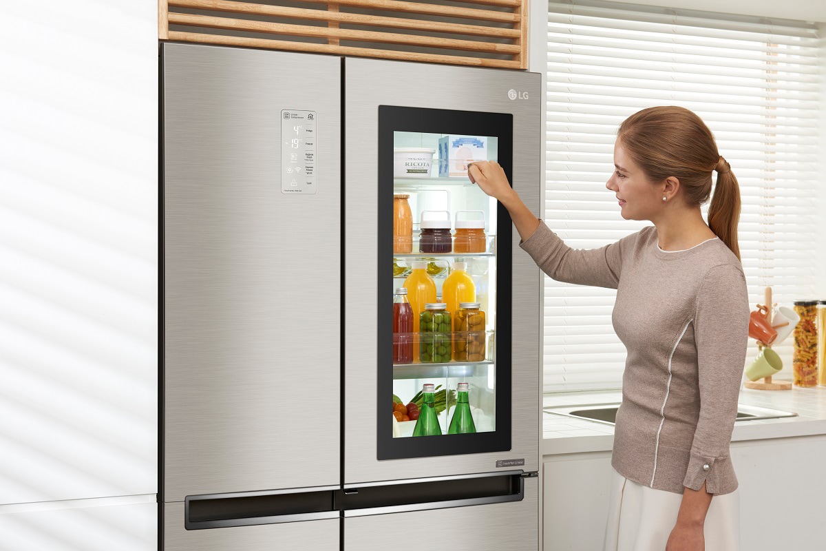 Холодильник lg с рисунком на двери