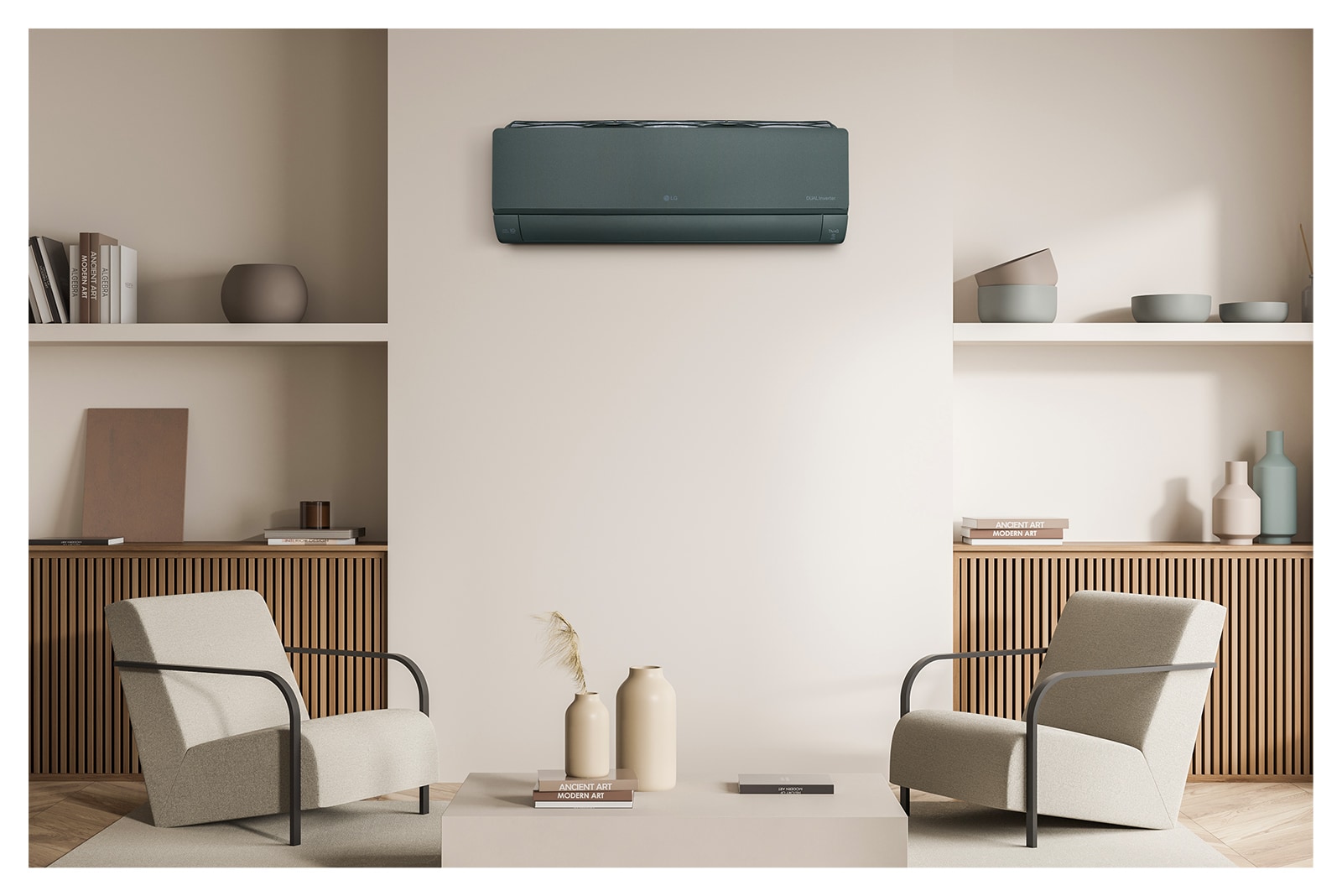 Изображение коллекции LG ARTCOOL темно-зеленого цвета