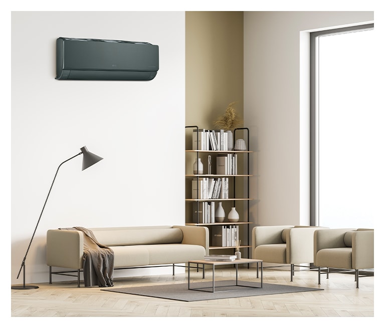 Изображение коллекции LG ARTCOOL темно-зеленого цвета