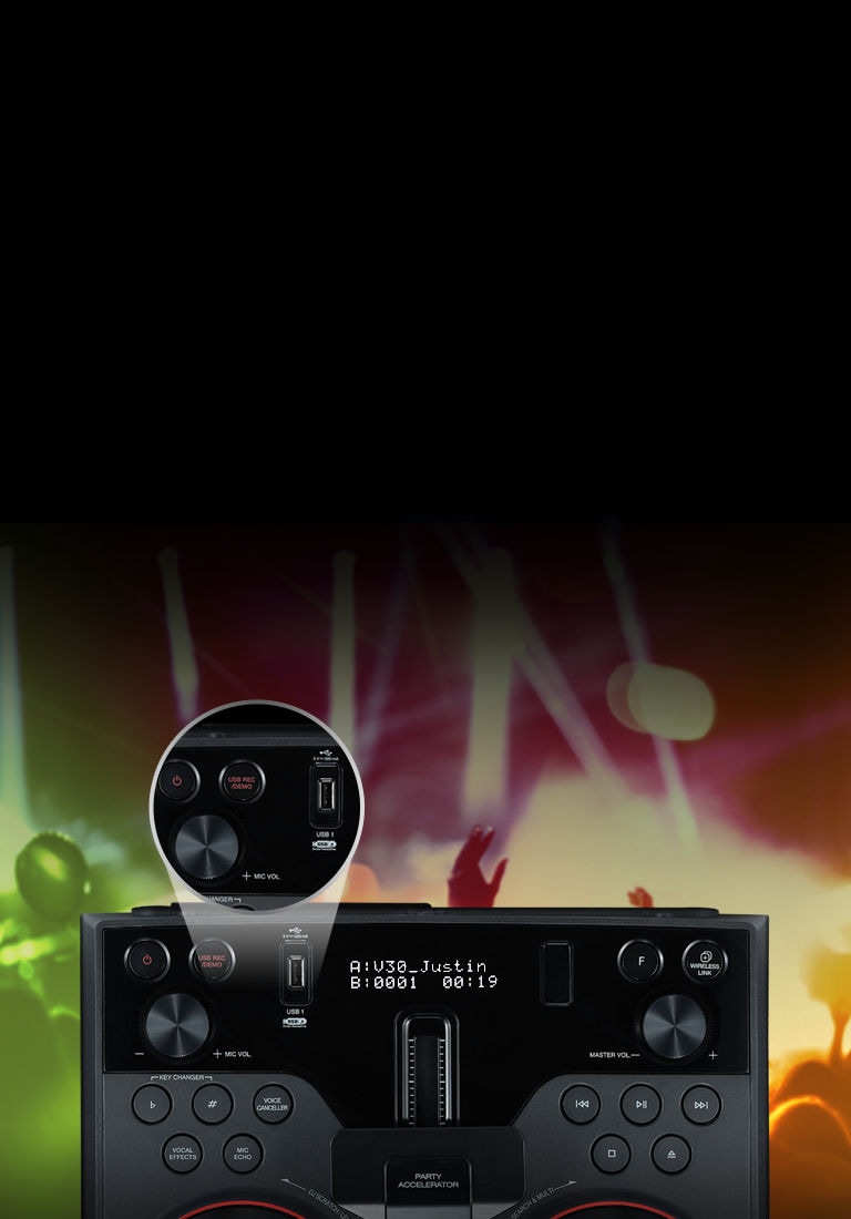 Два USB-разъема с функцией DJ Sharing<br>2
