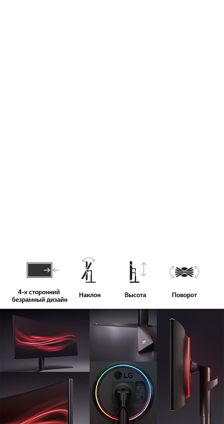 Эргономичный дизайн 34GK950G