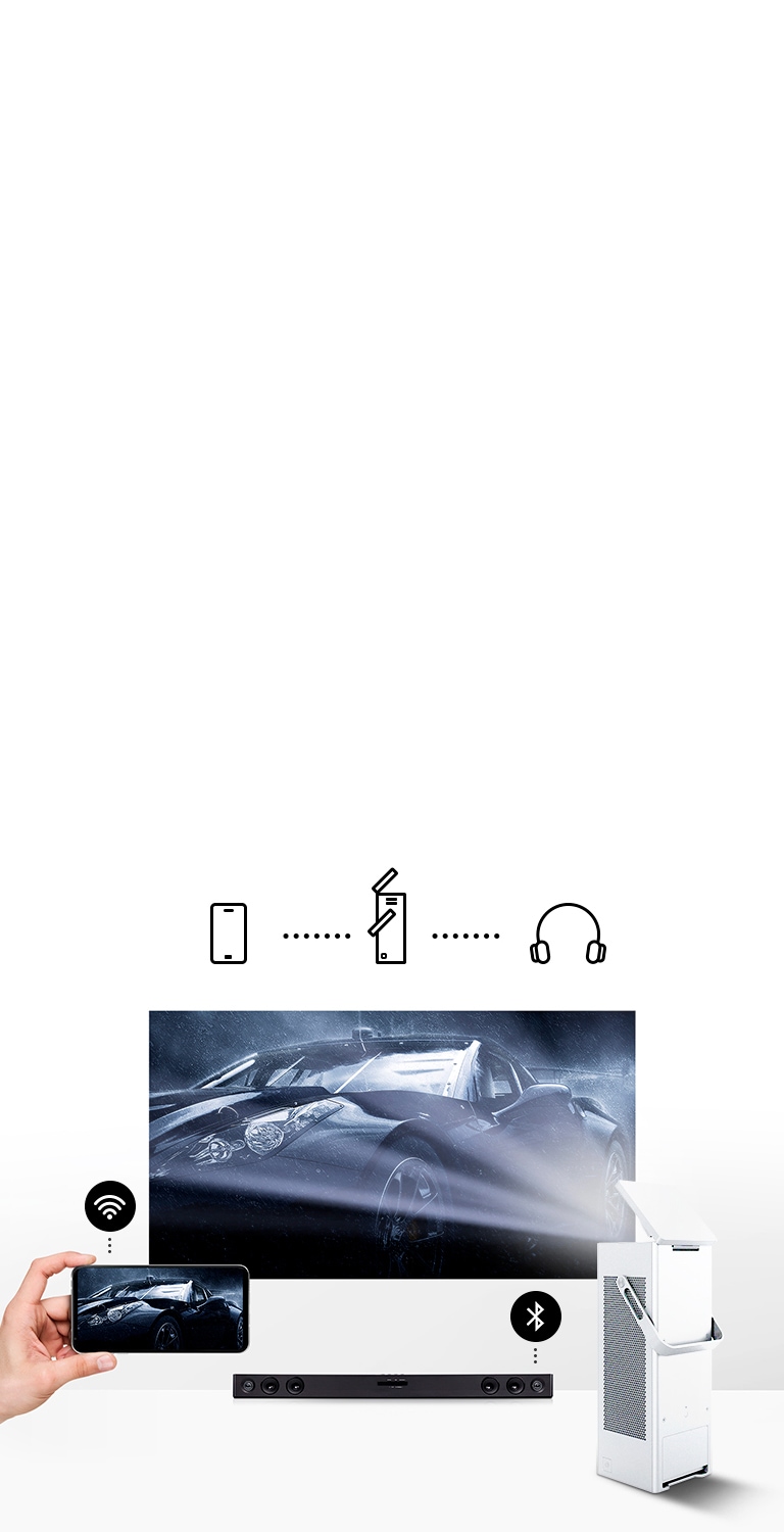 LG HU80KSW Зеркальное отображение