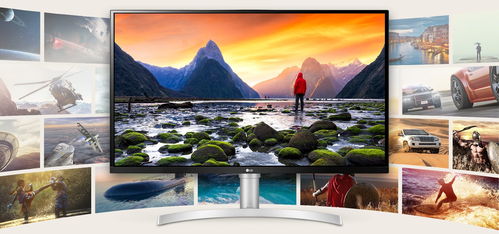Дисплей LG UHD 4K обеспечивает исключительную четкость, детализацию и производительность для разнообразного контента.