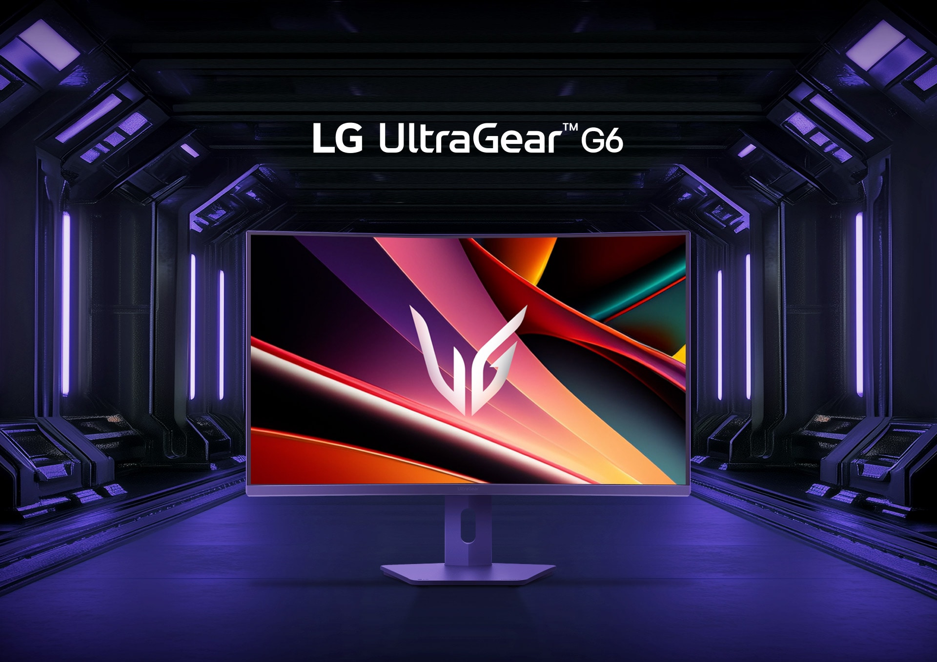 Логотип UltraGear™ OLED GX6 с изображением продукта UltraGear.	