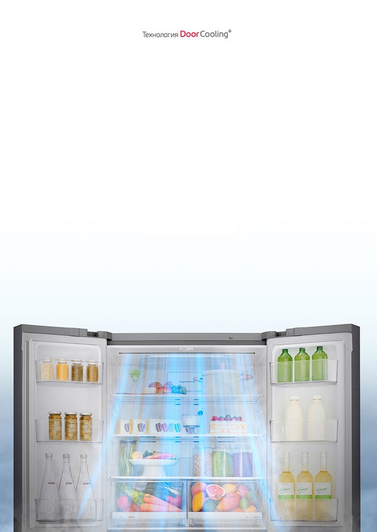 LG DoorCooling+ Быстрое и равномерное охлаждение