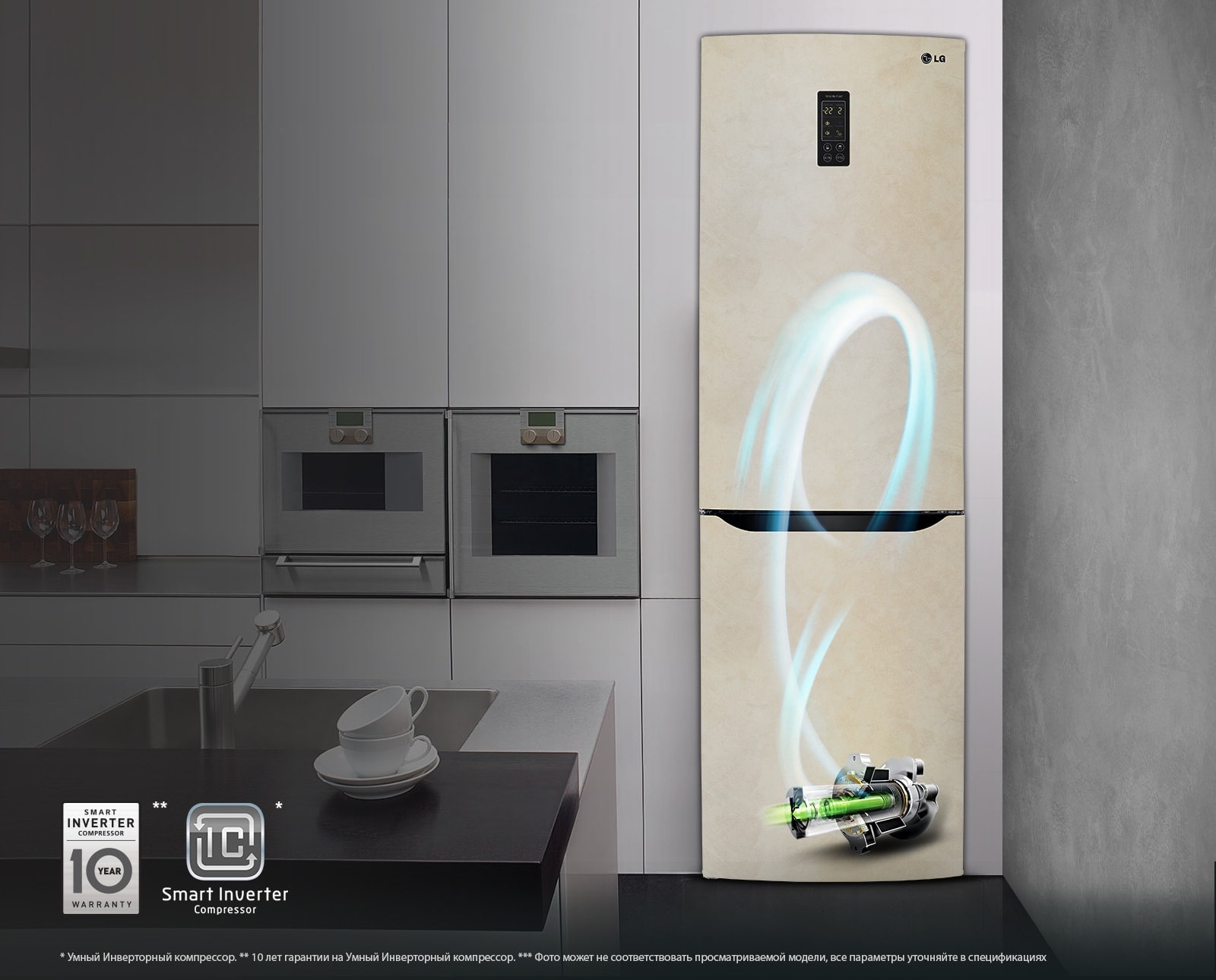 Smart Inverter* компрессор