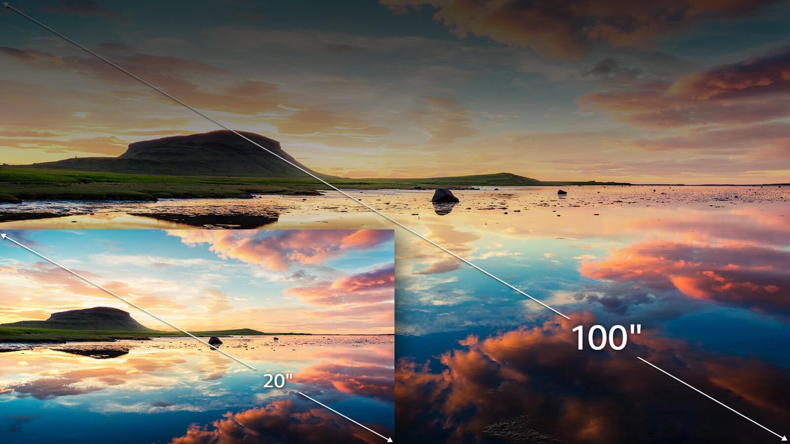 Экран до 100"