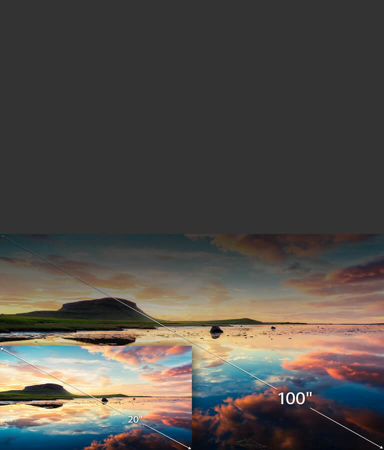 Экран до 100"