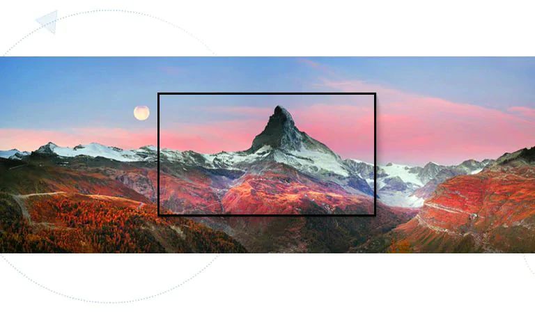 Кадр с захватывающим горным пейзажем (просмотр видео)