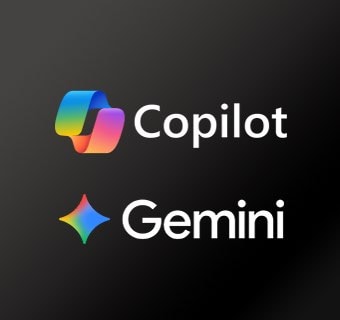 LG QNED evo AI Mini LED QNED8M с отмеченной наградами webOS с несколькими ИИ представлен на темном фоне с логотипами Microsoft Copilot и Google Gemini, указывающими на поддержку сервисов ИИ, доступных через интерфейс телевизора.
