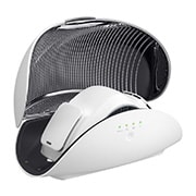 LG Футляр для хранения и зарядки индивидуального очистителя LG Puricare™, Открытый вид слева на футляр с носимым очистителем воздуха, PWKAUW01, thumbnail 5