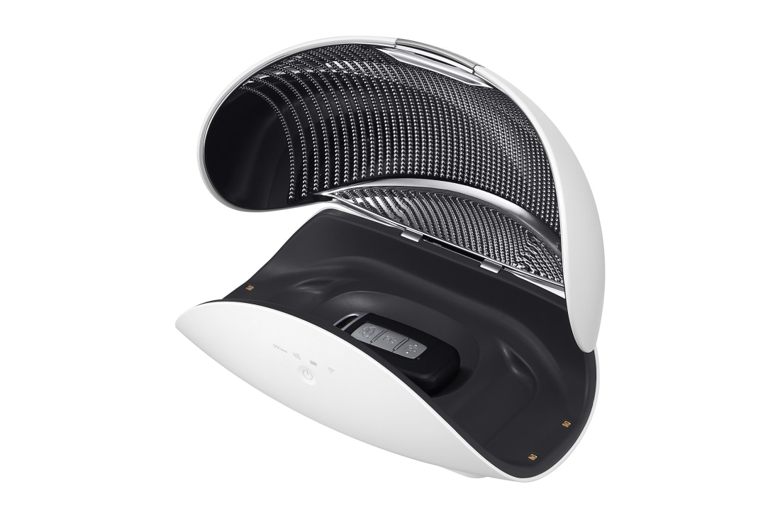 LG Футляр для хранения и зарядки индивидуального очистителя LG Puricare™, Открытый вид справа на футляр с ключом, PWKAUW01, thumbnail 15