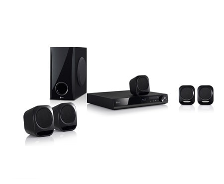 LG Домашний кинотеатр Blu-ray с полочной акустикой и возможностью настенного крепления колонок, BH4120S