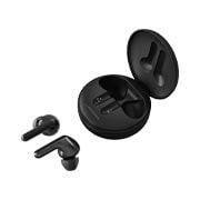LG Беспроводные наушники LG HBS-FN4 | чёрные, A cradle is opened up and two earbuds are placed on the floor, HBS-FN4, thumbnail 5