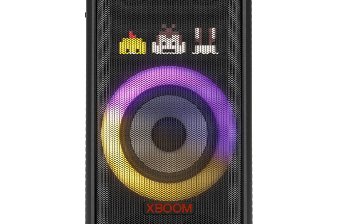 LG XBOOM  XL7T, Крупный план многоцветной кольцевой подсветки и динамической пиксельной подсветки., XL7T, thumbnail 10