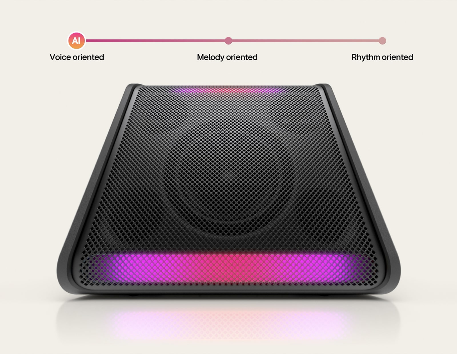 xboom Stage 301 установлен со включенным светом.