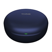 LG TONE Free FP3, Крупный план передней части футляра с включенной подсветкой зарядки., TONE-FP3, thumbnail 10
