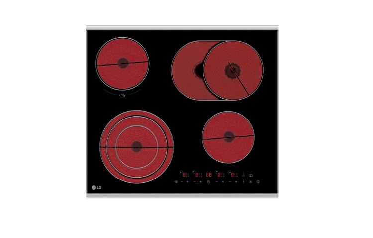 LG Электрическая варочная панель с тройной зоной нагрева и овальной зоной нагрева для посуды нестандартных размеров, KA60530F, thumbnail 1